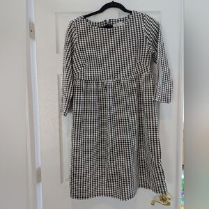Loft Maternity Black and White Houndstooth Dress